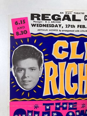 Lot 184 - CLIFF RICHARD / THE SHADOWS - ORIGINAL CONCERT POSTER.