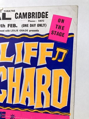 Lot 184 - CLIFF RICHARD / THE SHADOWS - ORIGINAL CONCERT POSTER.