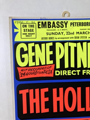 Lot 185 - GENE PITNEY / THE HOLLIES - ORIGINAL 1964 CONCERT POSTER.