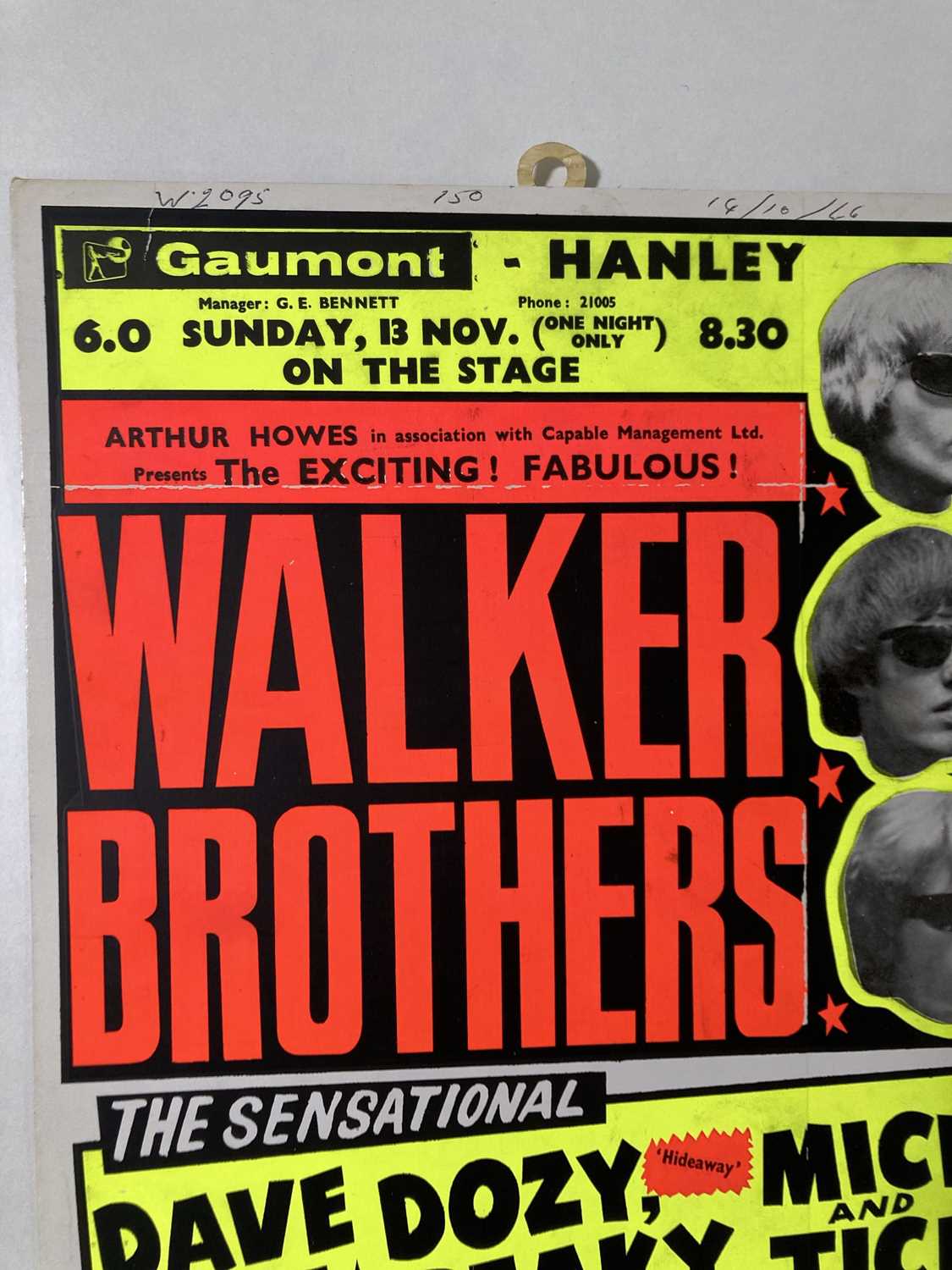 Lot 188 WALKER BROS / TROGGS ORIGINAL 1966 CONCERT