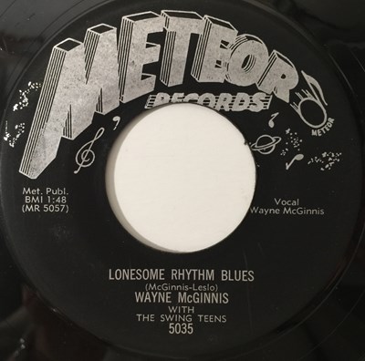 Lot 253 - WAYNE McGINNIS - ROCK, ROLL AND RHYTHM / LONESOME RHYTHM BLUES (METEOR RECORDS - 5035)