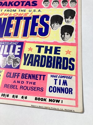 Lot 291 - THE YARDBIRDS, RONETTES, BILLY J KRAMER- ORIGINAL 1964 CONCERT POSTER.