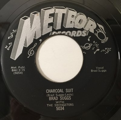 Lot 254 - BRAD SUGGS - CHARCOAL SUIT / BABY, BABY, BOP 7" (METEOR RECORDS - 5034)