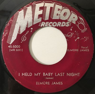 Lot 255 - ELMORE JAMES - I BELIEVE / I HELD MY BABY LAST NIGHT (METEOR RECORDS - 45-5000)