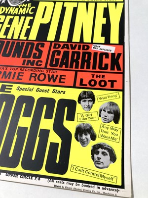 Lot 190 - TROGGS / GENE PITNEY - ORIGINAL 1967 CONCERT POSTER.