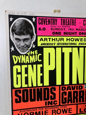 Lot 190 - TROGGS / GENE PITNEY - ORIGINAL 1967 CONCERT POSTER.