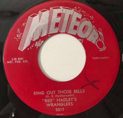 Lot 256 - "RED" HADLEY'S WRANGLERS - BROTHER, THAT'S ALL / RING OUT THOSE BELLS (METEOR - 5017)