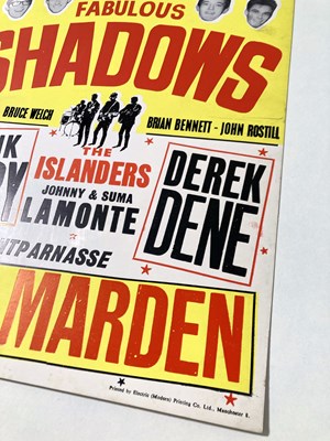 Lot 193 - THE SHADOWS - ORIGINAL 1965 CONCERT POSTER.