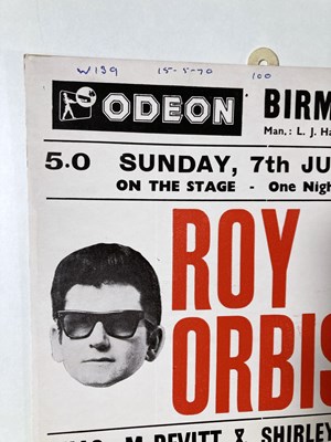 Lot 194 - ROY ORBISON / FOURMOST- ORIGINAL 1970 CONCERT POSTER.