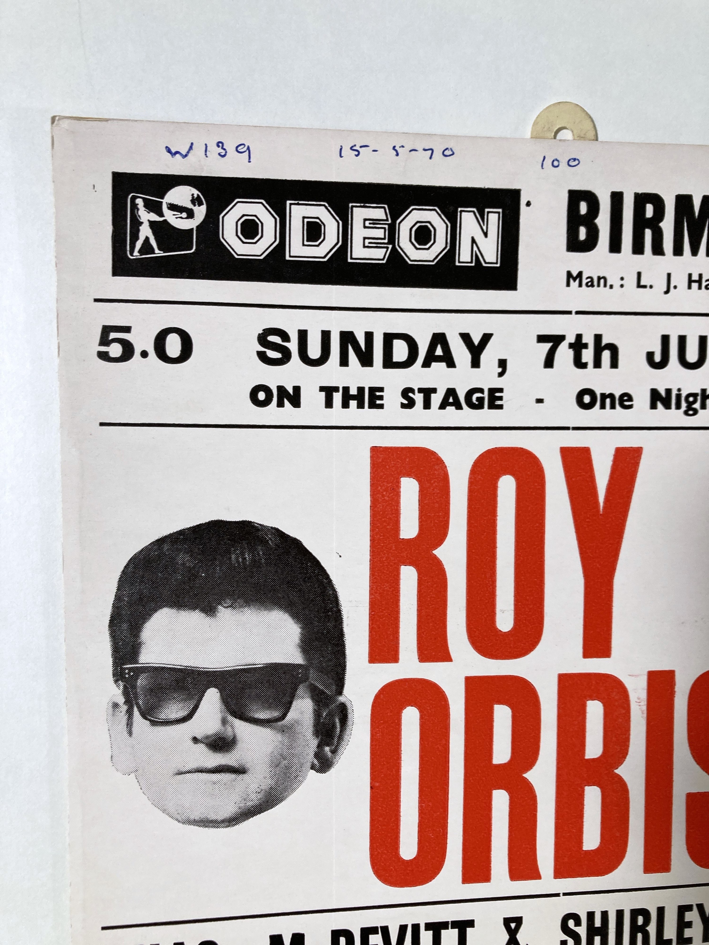 Lot 194 - ROY ORBISON / FOURMOST- ORIGINAL 1970