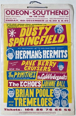 Lot 195 - DUSTY SPRINGFIELD / HERMAN'S HERMITS - ORIGINAL 1964 CONCERT POSTER.