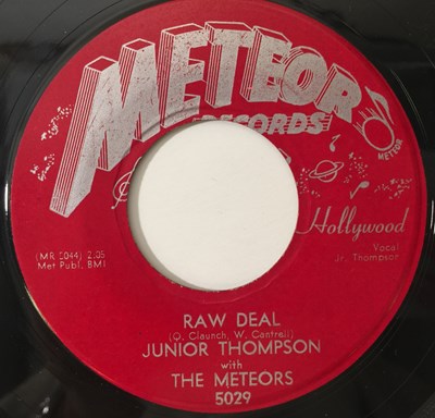 Lot 262 - JUNIOR THOMPSON - RAW DEAL / MAMA'S LITTLE BABY (METEOR RECORDS - 5029)