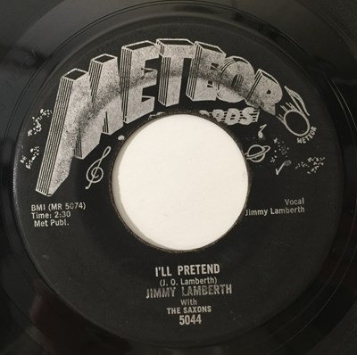 Lot 263 - JIMMY LAMBERTH - LATCH ON TO YOUR BABY / I'LL PRETEND 7" (METEOR RECORDS - 5044)