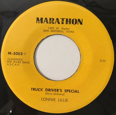 Lot 268 - LONNIE LILLIE - TRUCK DRIVER'S SPECIAL / FORGET YOU 7" (MARATHON - M-5003)