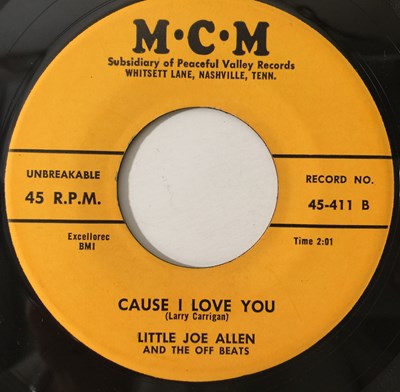 Lot 269 - LITTLE JOE ALLEN - TIGER / CAUSE I LOVE YOU 7" (M.C.M - 45-411)