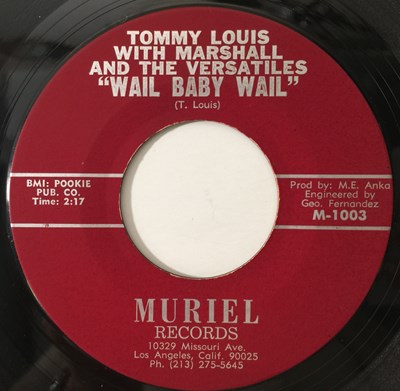 Lot 275 - TOMMY LOUIS - LOOKIE THERE / WAIL BABY WAIL (MURIEL RECORDS - M-1002 / M-1003)