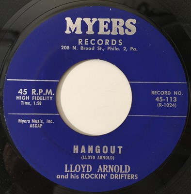 Lot 276 - LLOYD ARNOLD - RED COAT, GREEN PANTS And RED SUEDE SHOES / HANGOUT (MYERS RECORDS - 45-113)