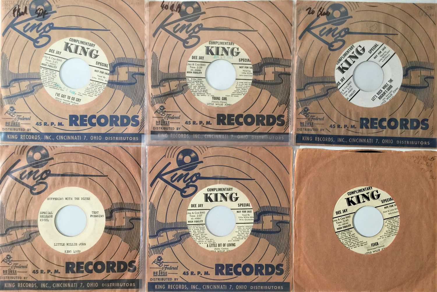 Lot 193 - KING RECORDS - PROMOS - FUNK / SOUL / BLUES / ROCKABILLY 7" PACK