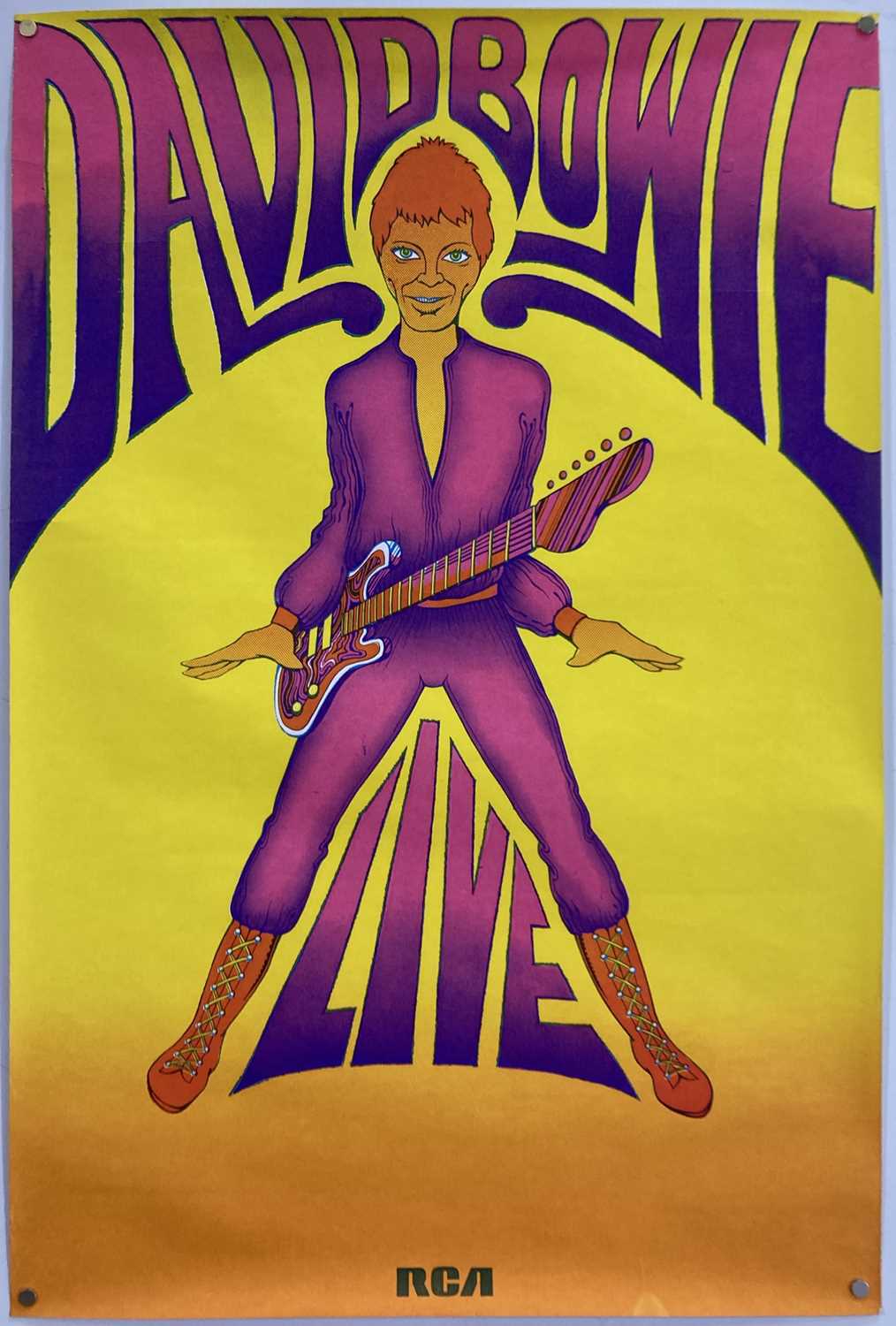 Lot 138 - DAVID BOWIE GEORGE UNDERWOOD ZIGGY POSTER.