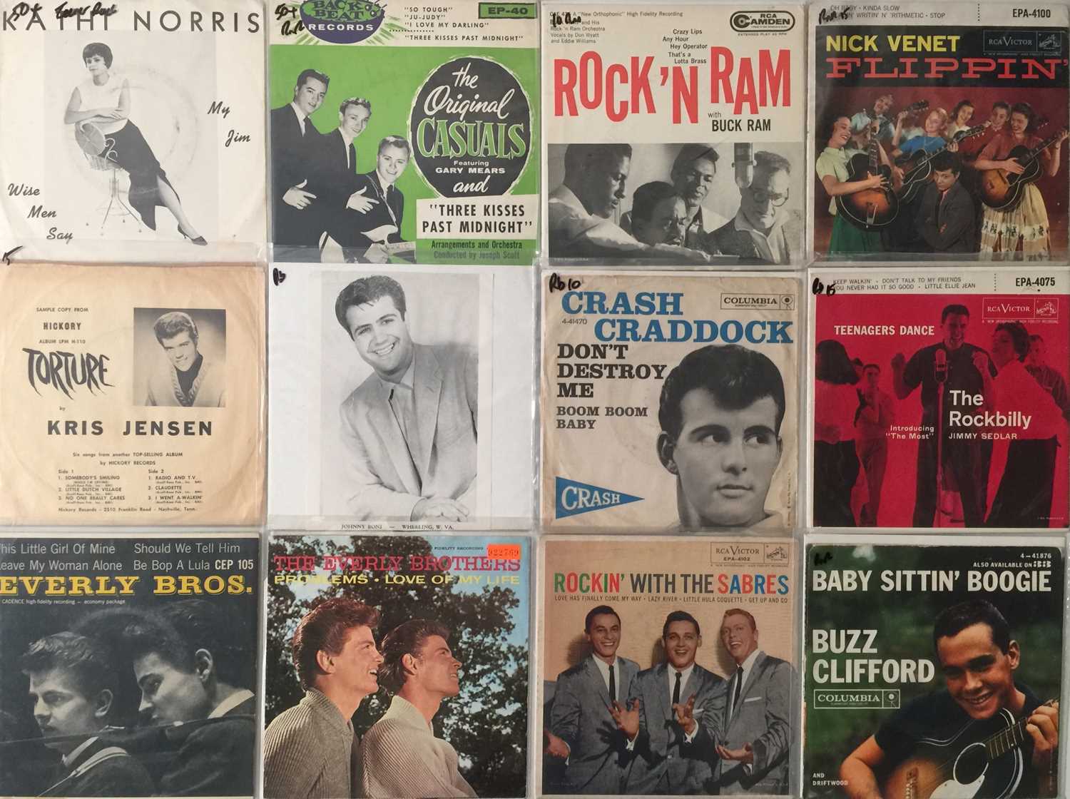 Lot 296 - ROCK & ROLL / ROCKABILLY - 7" EP COLLECTION