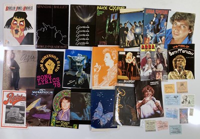 Lot 112 - PROGRAMME AND TICKET COLLECTION - 80S/90S INC BOWIE, SUZANNE VAGA SIGNED AND MORE.