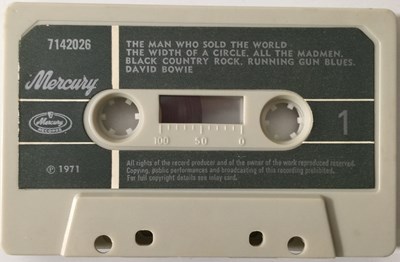 Lot 45 - DAVID BOWIE - THE MAN WHO SOLD THE WORLD CASSETTE (ORIGINAL 'DRESS COVER' - MERCURY 7142026).