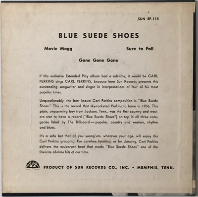 Lot 308 - CARL PERKINS - BLUE SUEDE SHOES (SUN EP-115)