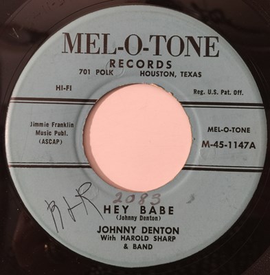 Lot 309 - JOHNNY DENTON - HEY BABE (MEL-O-TONE RECORDS - M-45-1147)