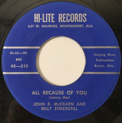 Lot 72 - JOHN R. MCKEARN - THE TUG BOAT SONG/ ALL BECAUSE OF YOU 7" (US ROCKABILLY - HI-LITE 45-510)