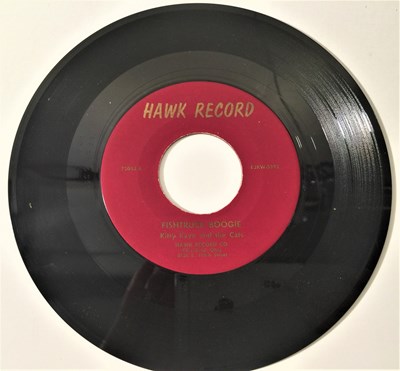 Lot 73 - KITTY KAYE AND THE CATS - FISHTRUCK BOOGIE/ BLOWING MY HORN 7" (R&B - HAWK 72053)