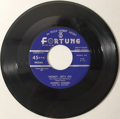 Lot 42 - JOHNNY POWERS - HONEY, LETS GO / YOUR LOVE - (FORTUNE - 199)