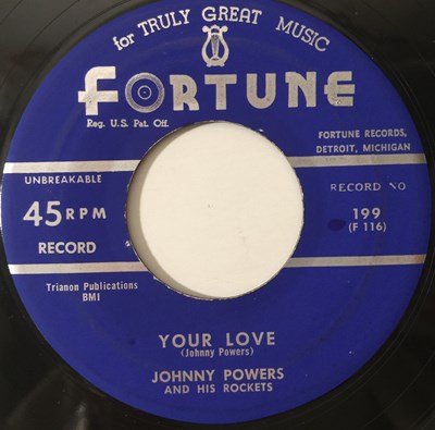 Lot 42 - JOHNNY POWERS - HONEY, LETS GO / YOUR LOVE - (FORTUNE - 199)
