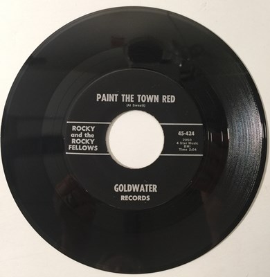 Lot 53 - ROCK AND THE ROCKY FELLOWS - PAINT THE TOWN RED/ I HATE MYSELF 7" (US RNR - GOLDWATER 45-424)