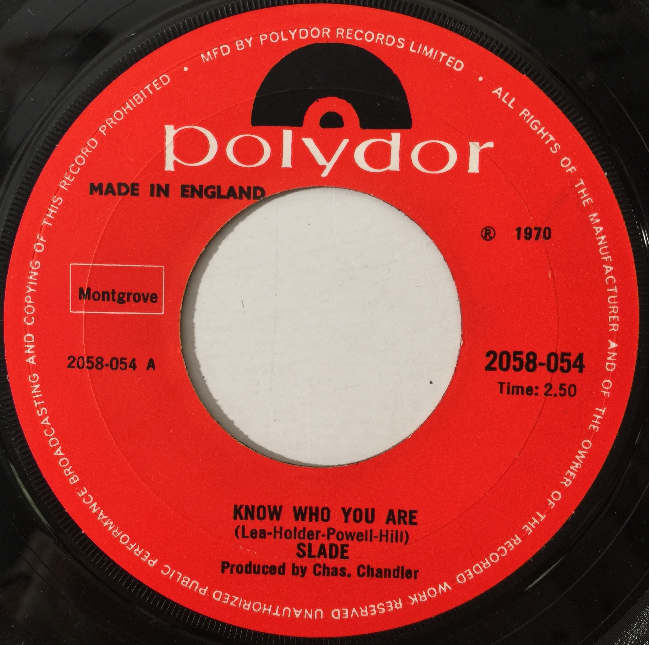 Lot 57 - SLADE - KNOW WHO YOU ARE / DAPPLE ROSE 7"