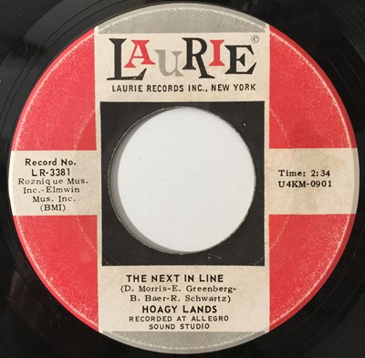 Lot 113 - HOAGY LANDS - THE NEXT IN LINE 7" (US SOUL - LAURIE LR-3381)