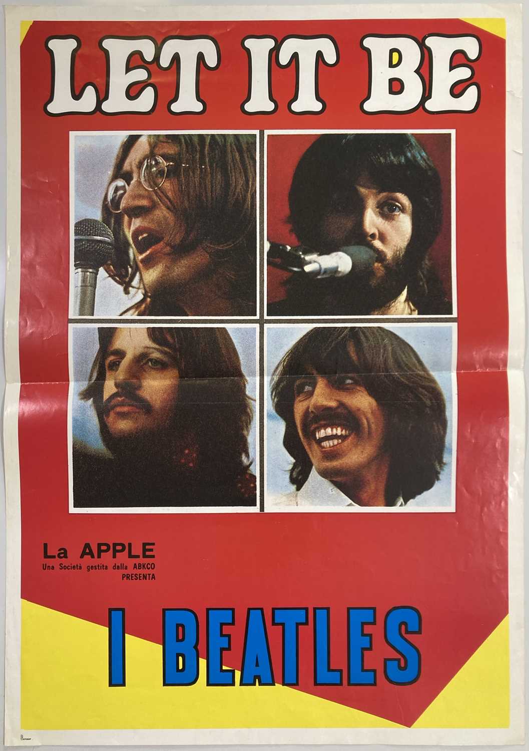 Lot 196 - THE BEATLES - LET IT BE ITALIAN POSTER.