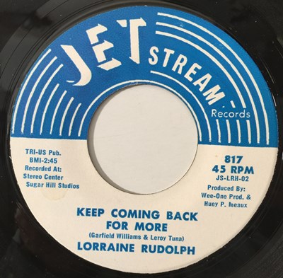 Lot 137 - LORRAINE RUDOLPH - KEEP COMING BACK FOR MORE 7" (US NORTHERN - JET STREAM 817)