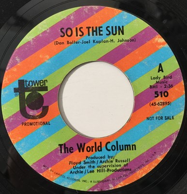 Lot 138 - THE WORLD COLUMN - SO IS THE SUN/ IT'S NOT RIGHT 7" (US NORTHERN PROMO - TOWER 510)