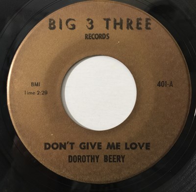 Lot 149 - DOROTHY BERRY - DON'T GIVE ME LOVE/ SOUL POWER 7" (US NORTHERN - BIG 3 RECORDS 401)