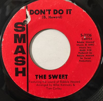 Lot 151 - THE SWEET - BROKEN HEART ATTACK/ DON'T DO IT 7" (US NORTHERN - SMASH S-2136)