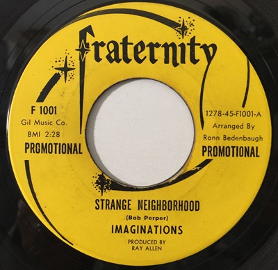 Lot 158 - IMAGINATIONS - STRANGE NEIGHBORHOOD 7" (US NORTHERN PROMO - FRATERNITY F1001)