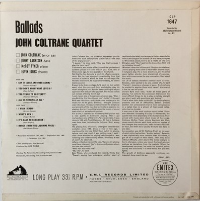 Lot 144 - JOHN COLTRANE QUARTET - BALLADS LP (ORIGINAL...