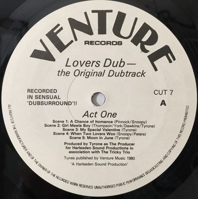 Lot 64 - TYRONE - LOVERS DUB LP (VENTURE RECORDS - CUT 7)