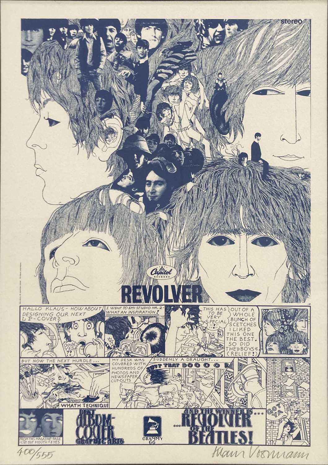 Lot 199 - KLAUS VOORMANN - LIMITED EDITION REVOLVER ARTWORK PRINT.