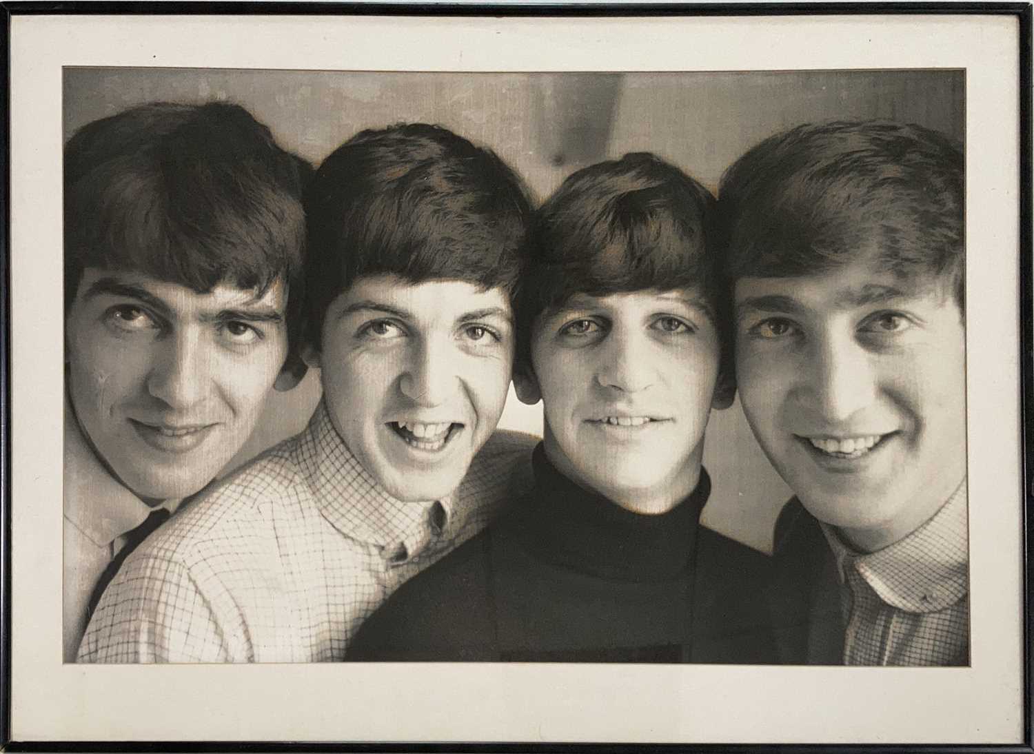 Lot 228 - NORMAN PARKINSON - FRAMED BEATLES PRINT FORMERLY FROM THE NATIONAL PORTRAIT GALLERY.