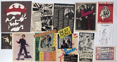 Lot 454 - PUNK HANDBILLS AND TICKETS - DAMNED / PLASMATICS AND MORE.