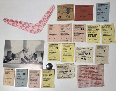 Lot 454 - PUNK HANDBILLS AND TICKETS - DAMNED / PLASMATICS AND MORE.