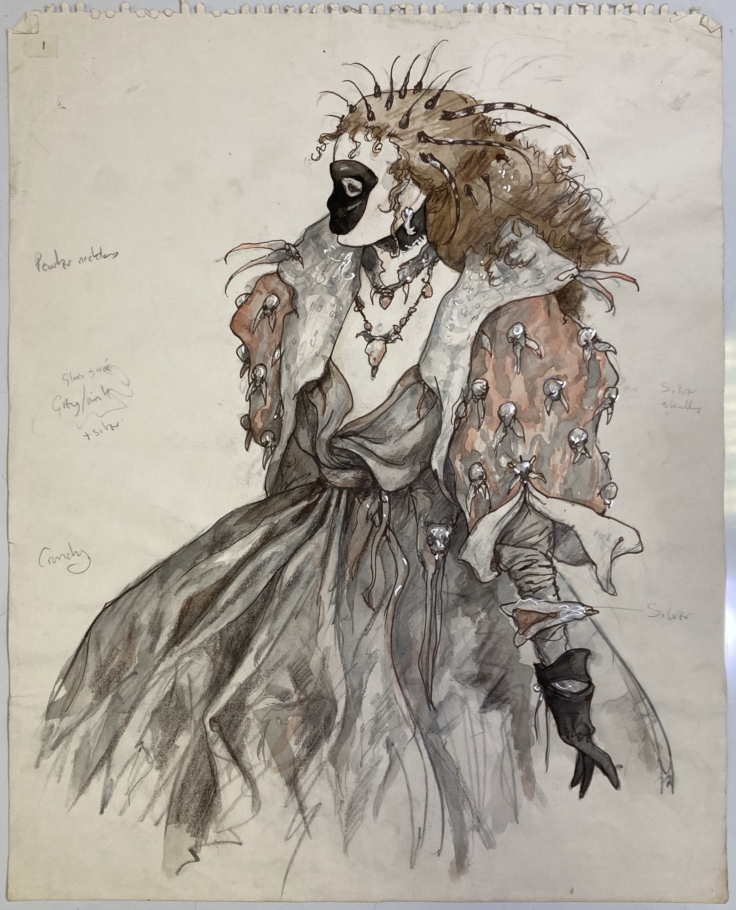 Lot 142 - LABYRINTH (1986) - ORIGINAL COSTUME DESIGNS.
