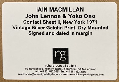 Lot 230 - IAIN MACMILLAN - JOHN LENNON / YOKO ONO 1971.