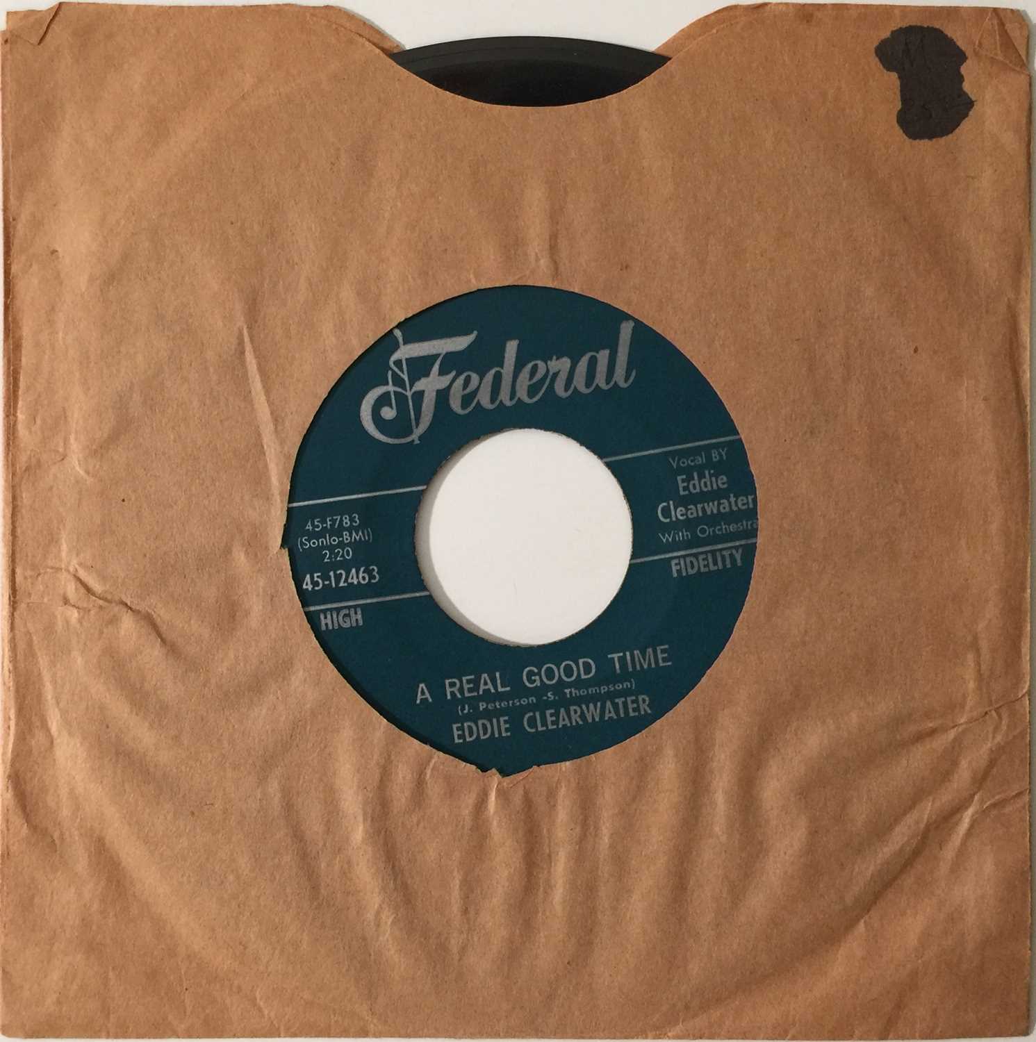 Lot 326 - EDDIE CLEARWATER - A REAL GOOD TIME/ HEY BERNADINE 7" (US ROCK N ROLL - FEDERAL 45-12463)